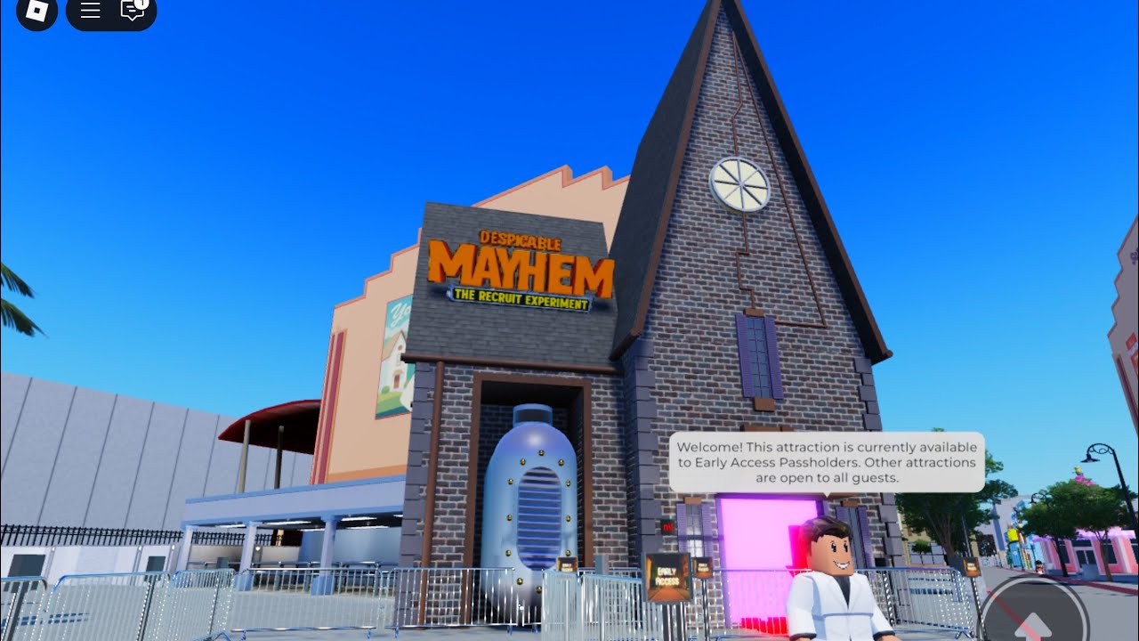 Universal resort roblox despicable mayhem the recruit experiment early access ride pov