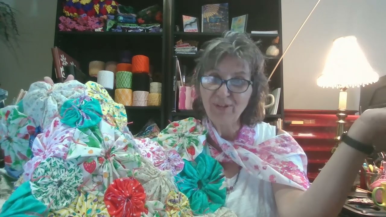 YoYo Quilt Finished Share How I Designed It- All Scraps