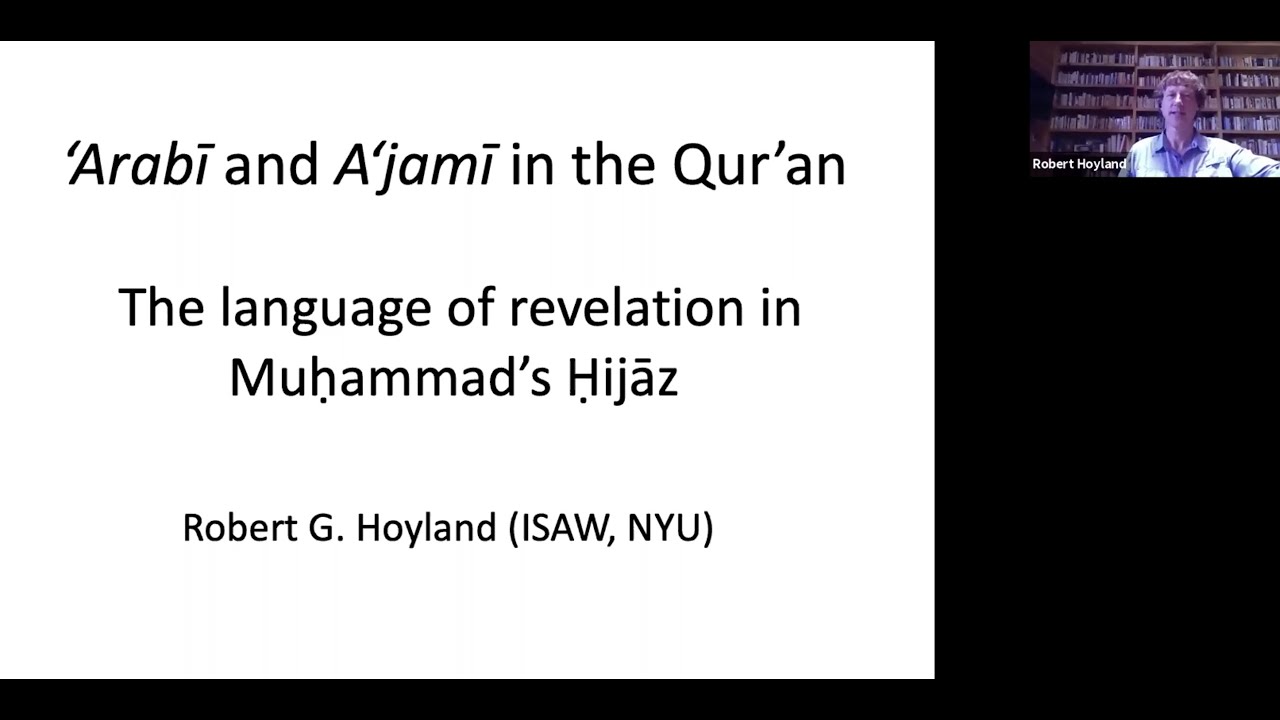 IQSA Zoom Seminar #7 Robert Hoyland, 
