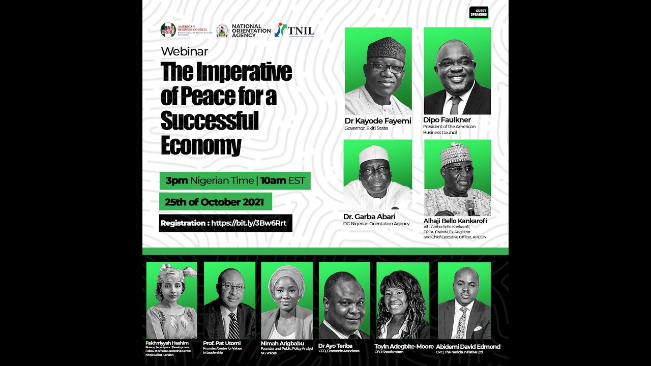 The Imperative of Peace for a Successful Economy