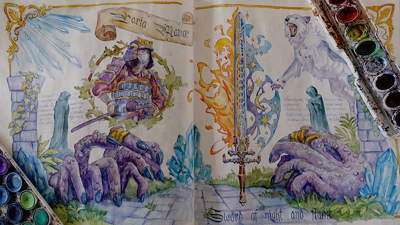 Crazed Fan Illustrates Entire Elden Ring Play through in 600 Page Sketchbook Part 2 Liurnia