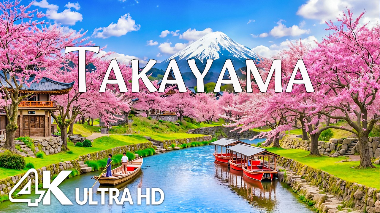 Spring in Takayama 4K 🌸 Cherry Blossoms, Edo Streets & Timeless Old Town Charm | Relaxing Music