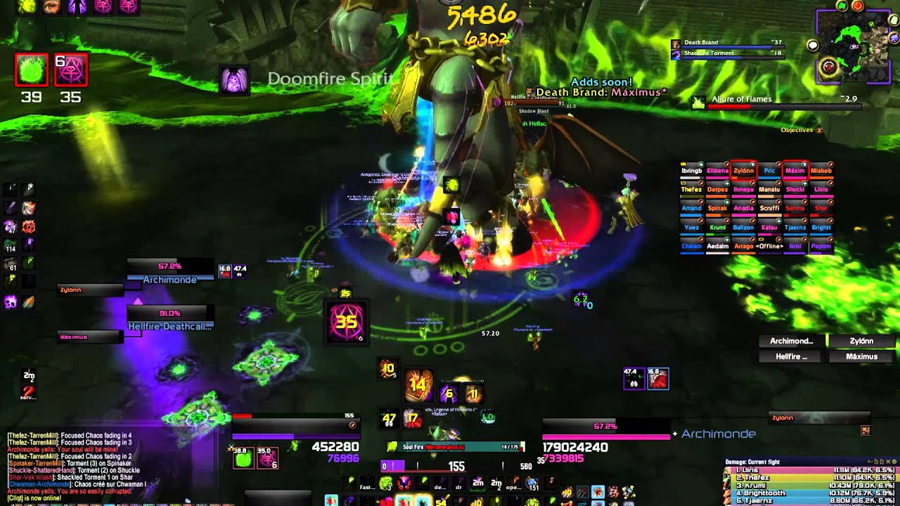 Archimonde HFC NHC Demo Warlock PoV - Hellfire Citadel 6.2