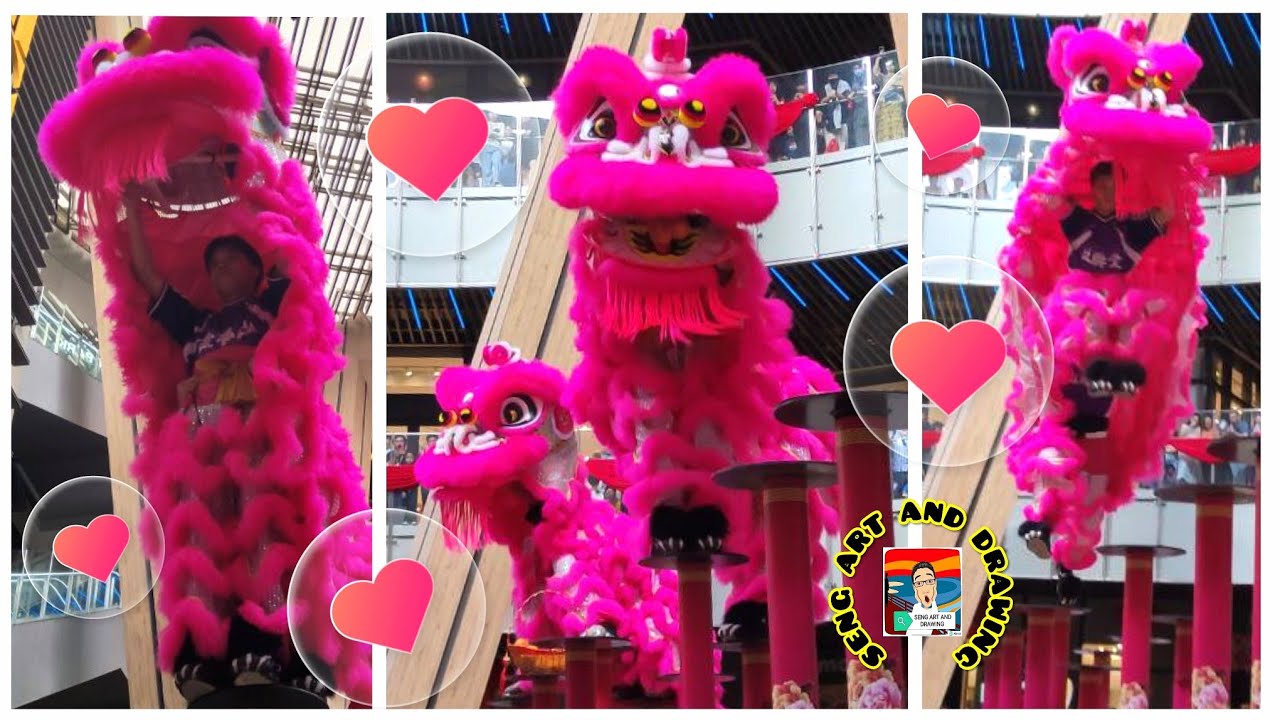 CNY 2026 Acrobatic Double Lion 双狮高樁表演🔥馬來西亞比麟堂@ Lalaport 馬來西亞龍獅節 World Dragon&Lion Dance Extravaganza