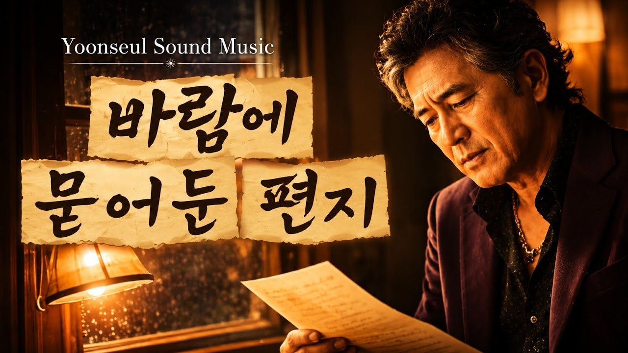 중년 감성 트로트 🎧 바람에 묻어둔 편지 🌬️ 부치지 못한 사연 | 