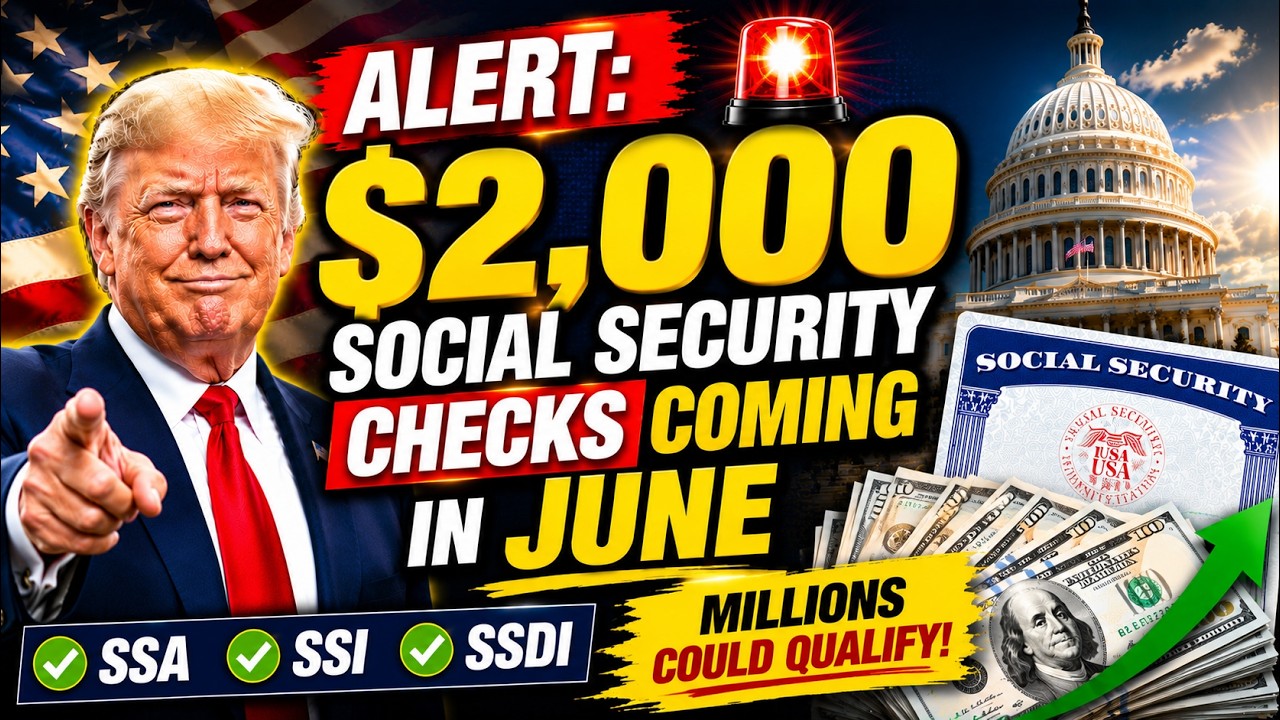 ALERT: $2,000 Social Security Checks Coming in June &mdash; Millions Could Qualify | SSA, SSI, SSDI