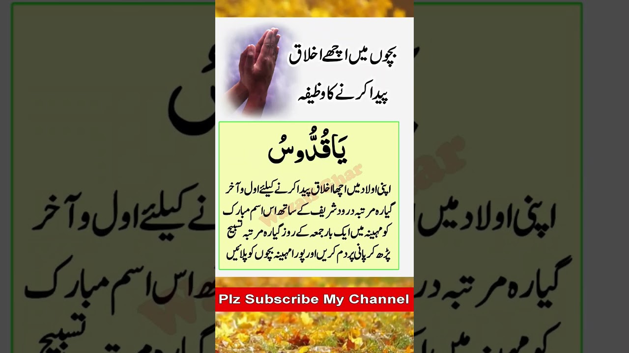 Ache Akhlaq Ka Wazifa ! Daily Wazifa #shorts #wazifa #rohaniwazaif #wazaifghar