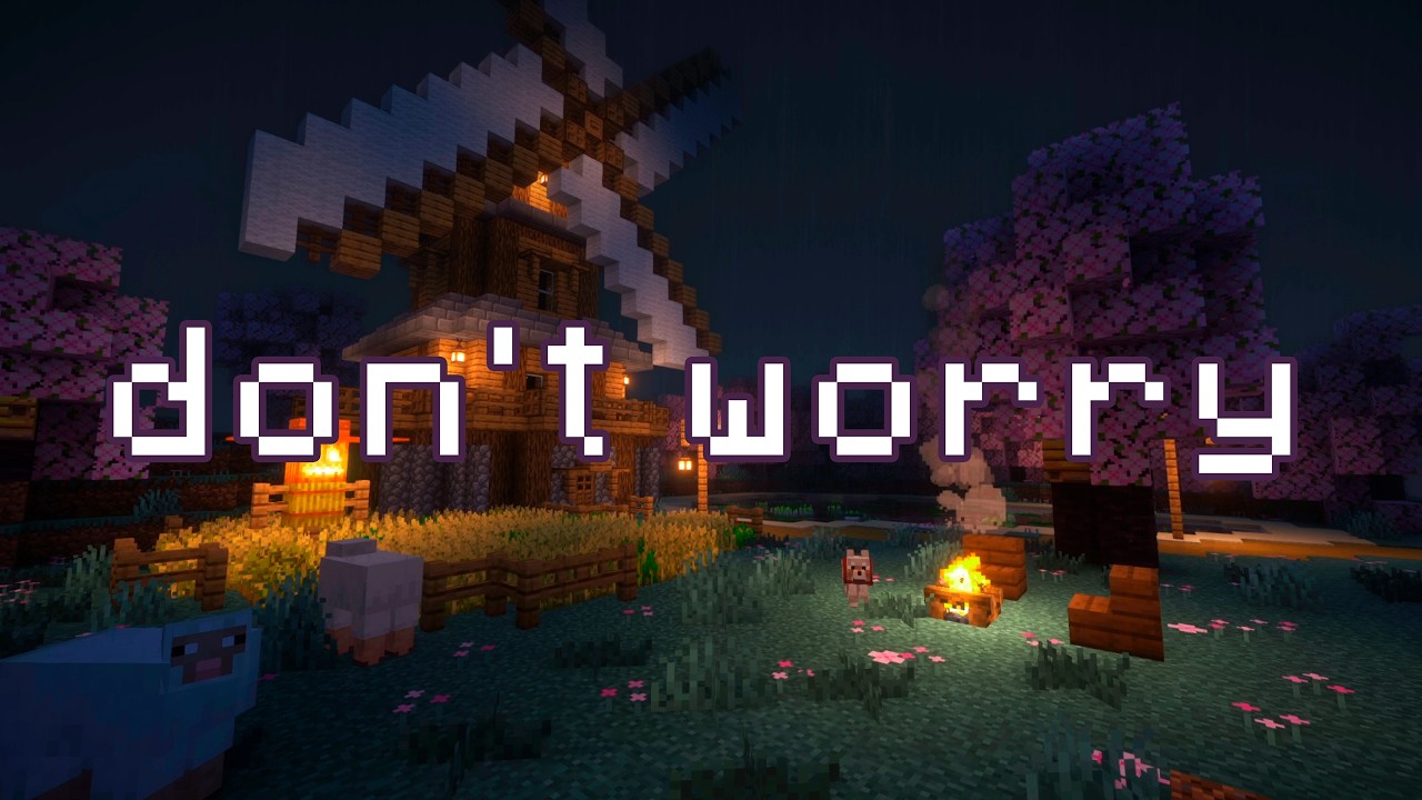 forget about your problems, just relax... (minecraft music w fire, rain)