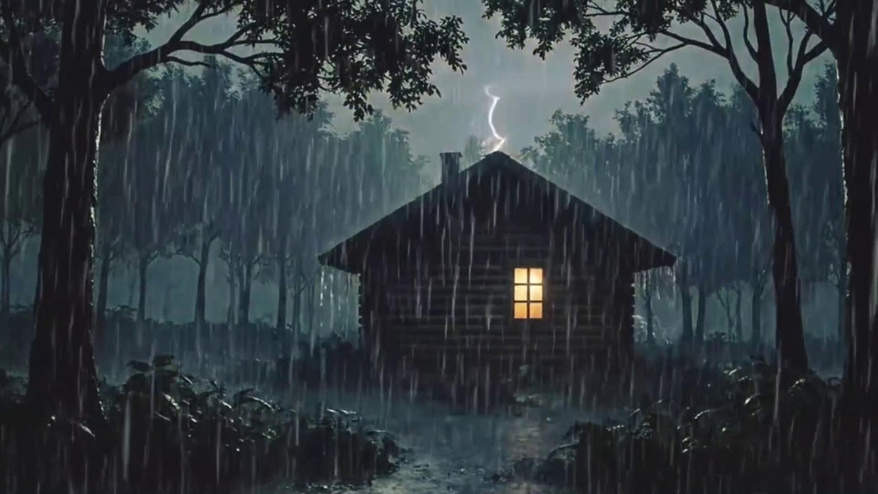 Dark Night Rain & Thunder Ambience | 24/7 Live Sleep Sounds | HEAVY RAIN | RAIN SOUND FOR SLEEP