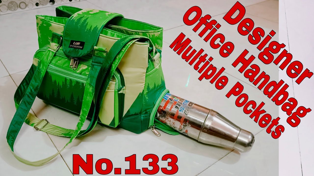 DIY: Designer Office Handbag, Shoulder Bag No. 133, With Multiple Pockets Tutorial By Anamika Mishra