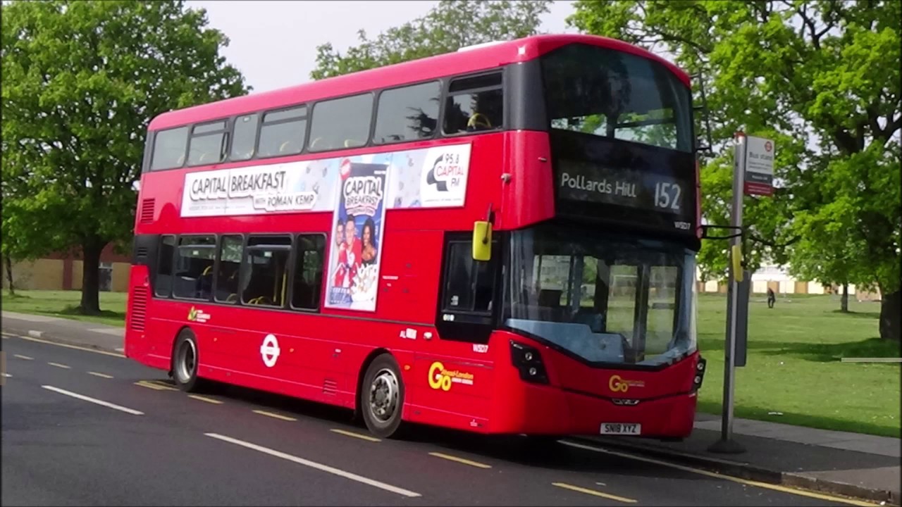 Full Route Visual | London General Route 152: Pollards Hill - New Malden | WSD7 (SN18XYZ)