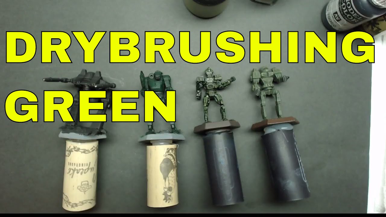 Drybrushing Olive Drab Green | Battletech Painting Tutorial