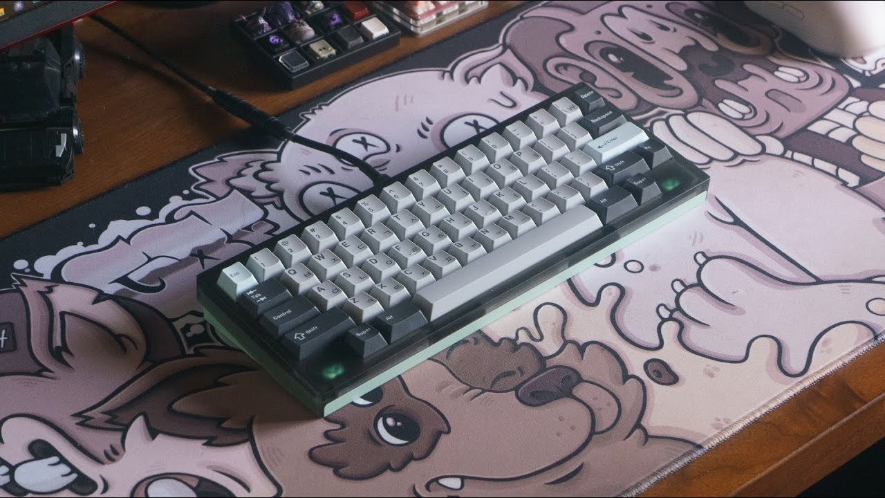 QK60 with lubed Cherry MX Blacks
