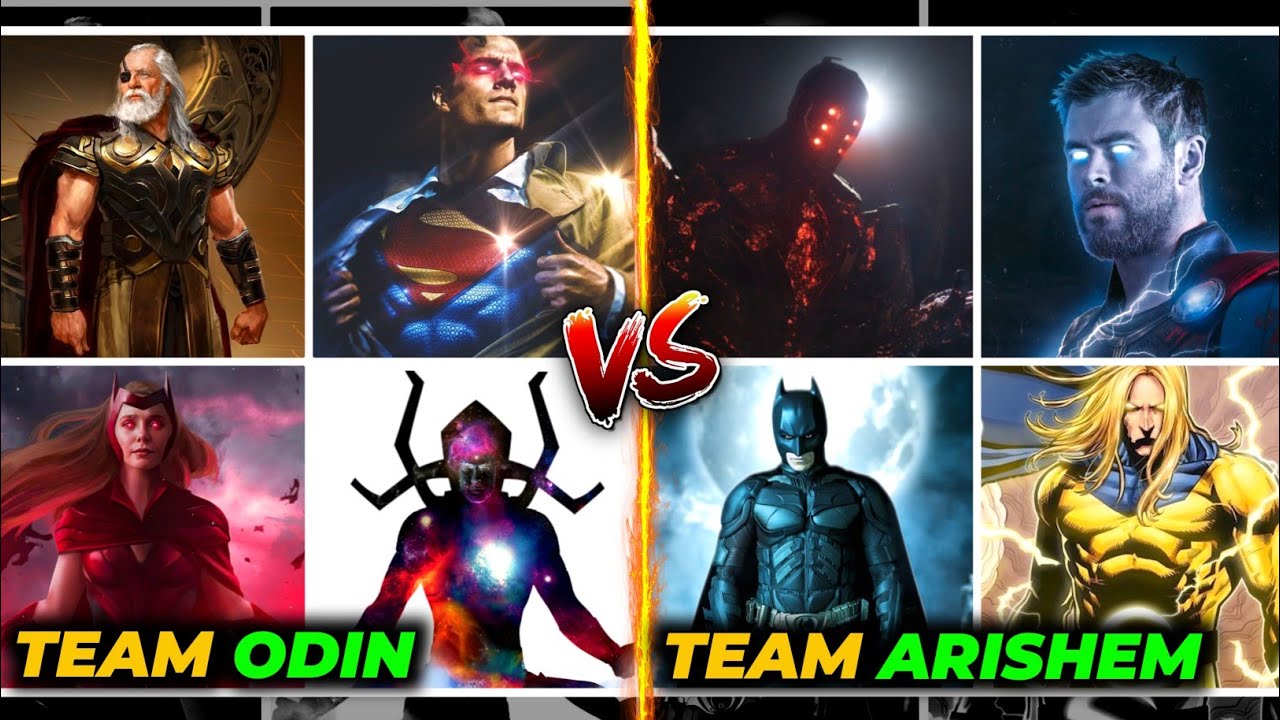 Team A Vs B : ODIN VS ARISHEM, ETERNITY VS SENTRY, SUPERMAN VS BATMAN | SUPERHERO STUD10S