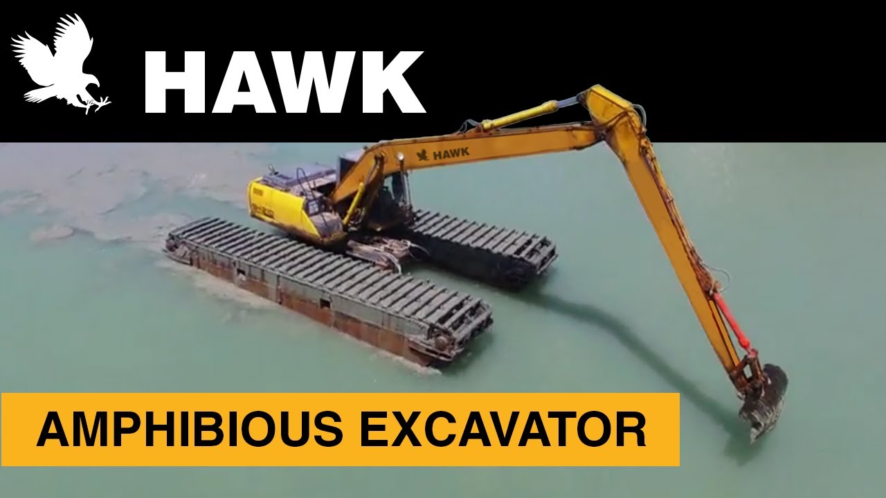 HAWK Excavator - Amphibious Excavator Undercarriage Install
