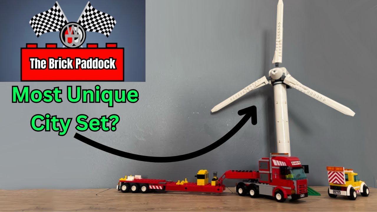 The Brick Paddock: This Set Will Blow You Away! LEGO City Wind Turbine Transport Review! 7747