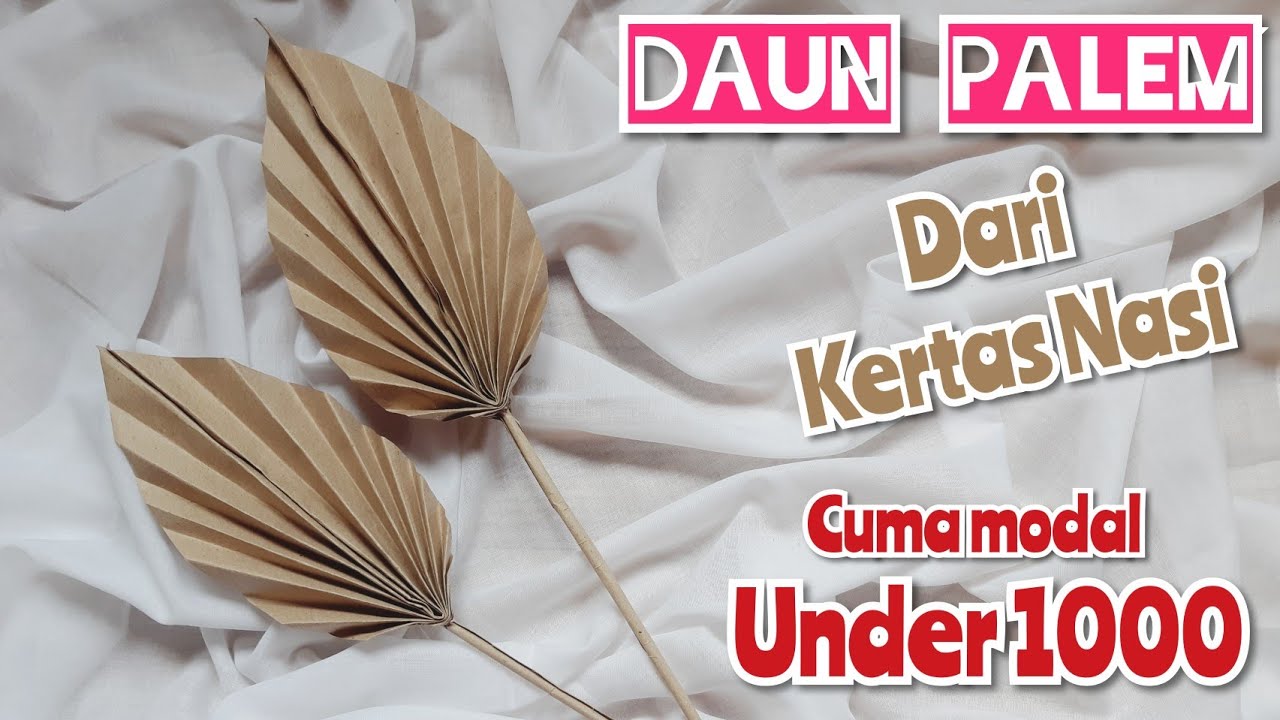 Cara Membuat Daun Palem Kering dari Kertas Nasi | How to Make Paper Palm Leaves