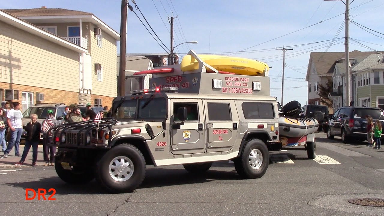 Seaside Heights Saint Patricks Day Parade Emergency Vehicles And Pipe Bands 3-12-16