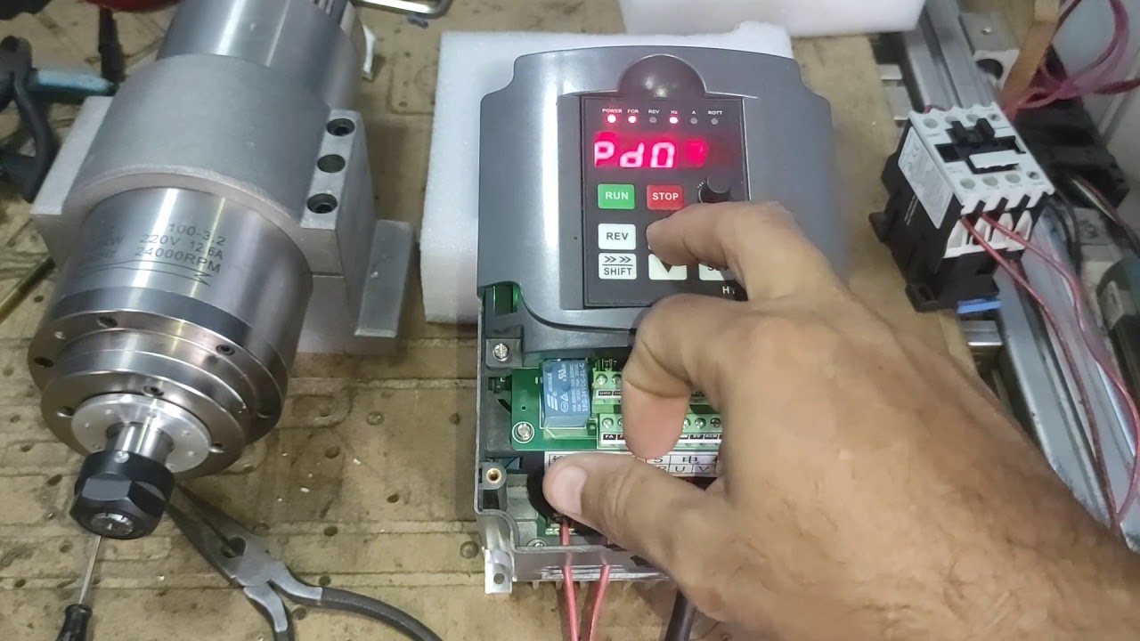 Control Spindle vdf haunyang CNC con mach3 y conector USB RS485 muy fácil y preciso