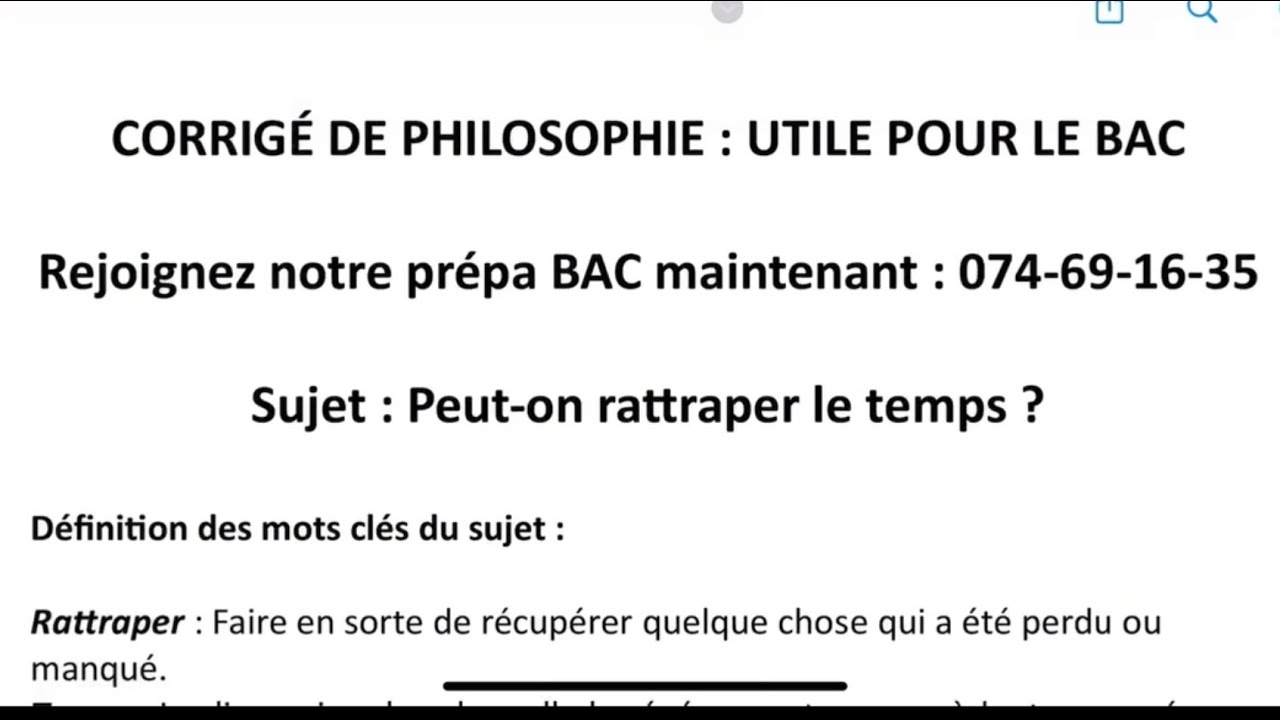 Dissertation Philosophie Méthode - SUJET Corrigé Numéro 2 - Terminale