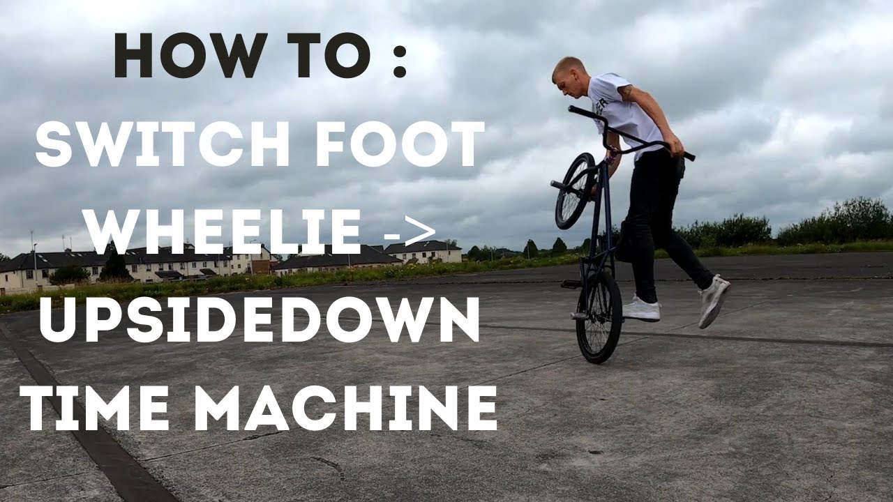 HOW TO FLATLAND BMX | Switch Foot Peg Wheelie - Upsidedown switch