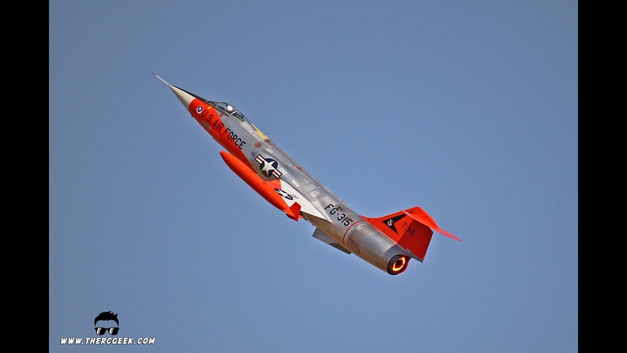 Giant RC F-104 Flight & Flameout - Best in the West Jet Rally 2017