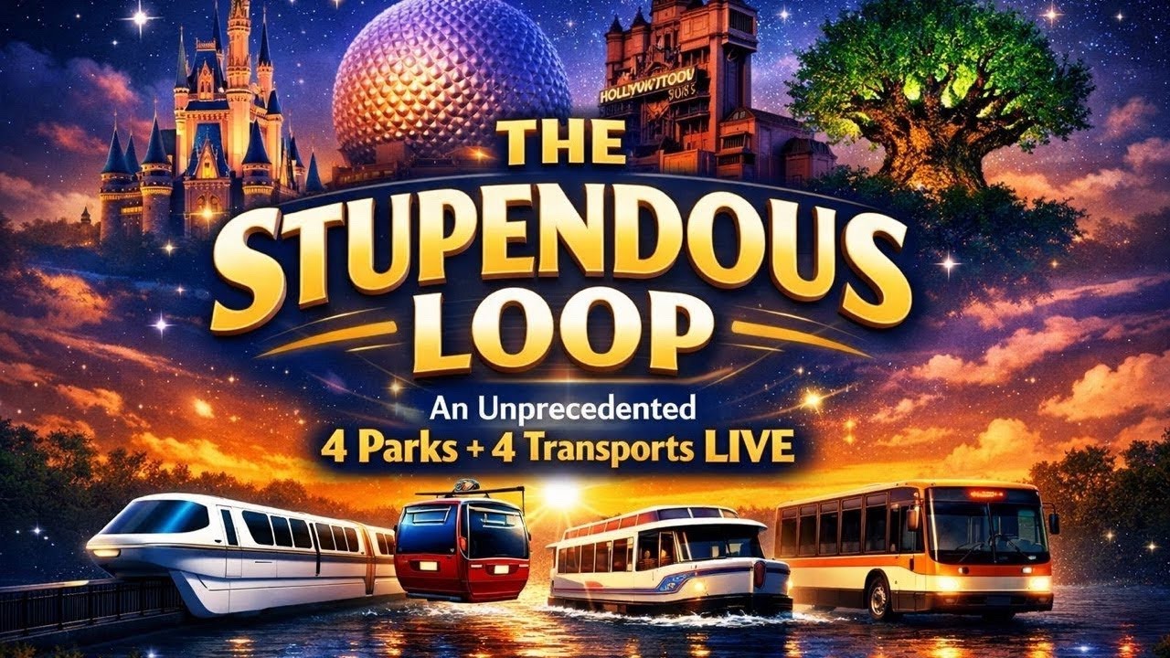 🔴 LIVE — THE STUPENDOUS LOOP — An Unprecedented 4 Parks + 4 Transports in 1 Day LIVE | Day 145✨