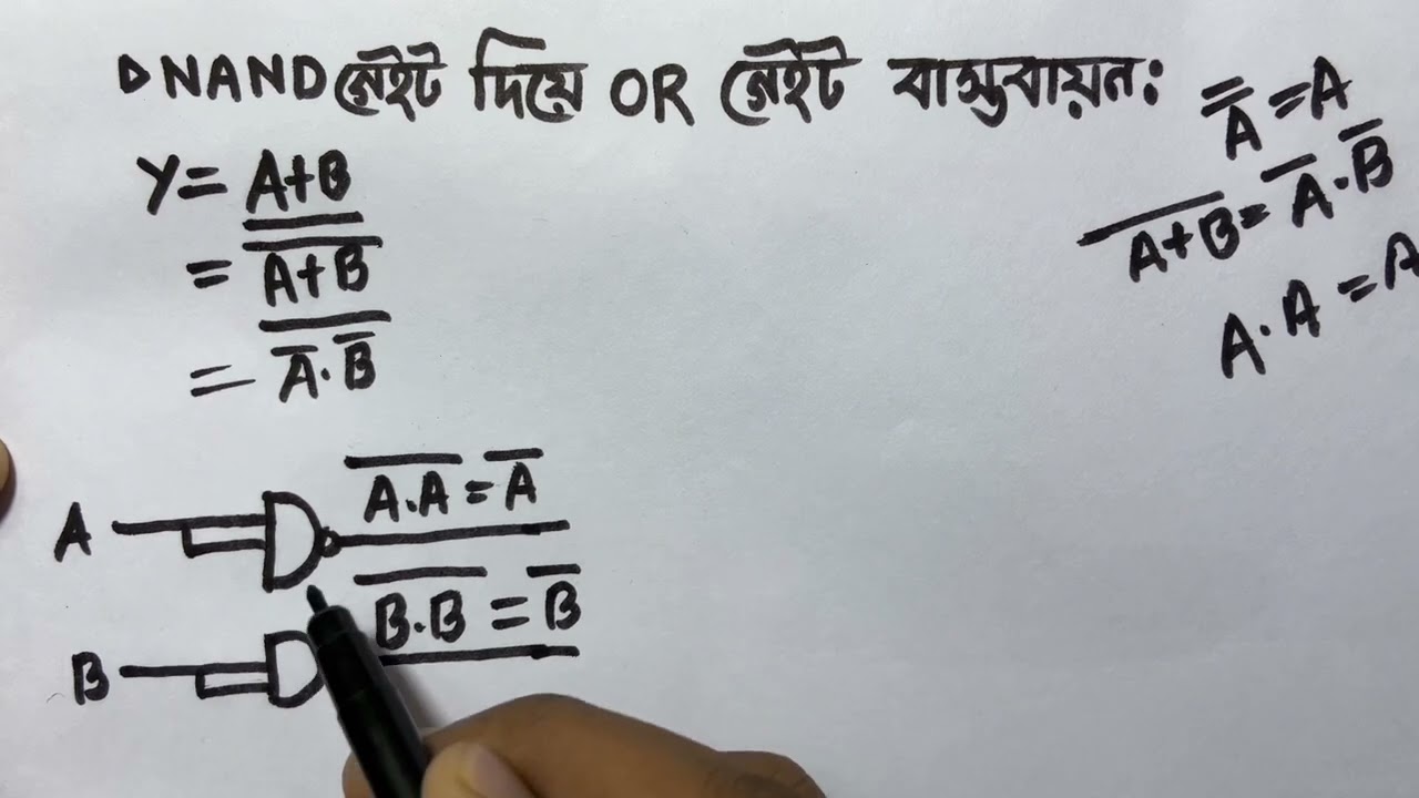 NAND Gate দিয়ে OR Gate বাস্তবায়ন সহজ নিয়মে | HSC ICT Logic Gate 