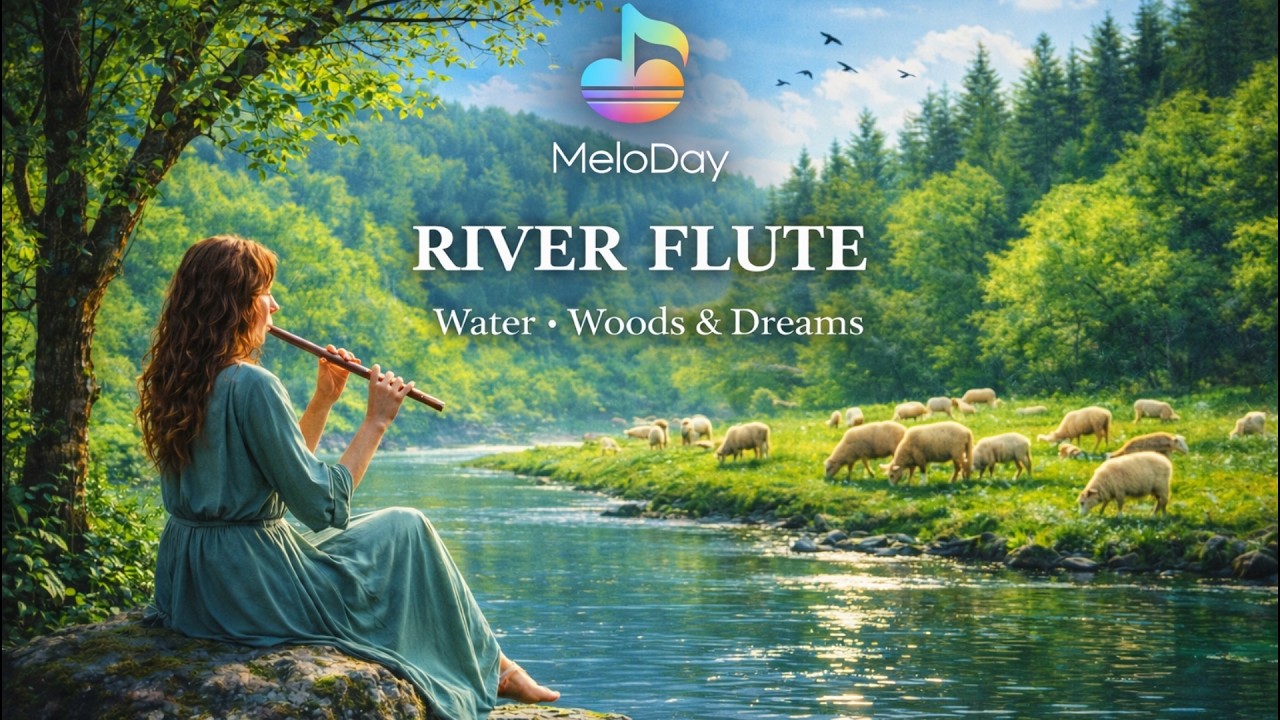RIVER FLUTE | Мирная флейта и шум реки для глубокого фокуса и спокойствия – Nature & Melody