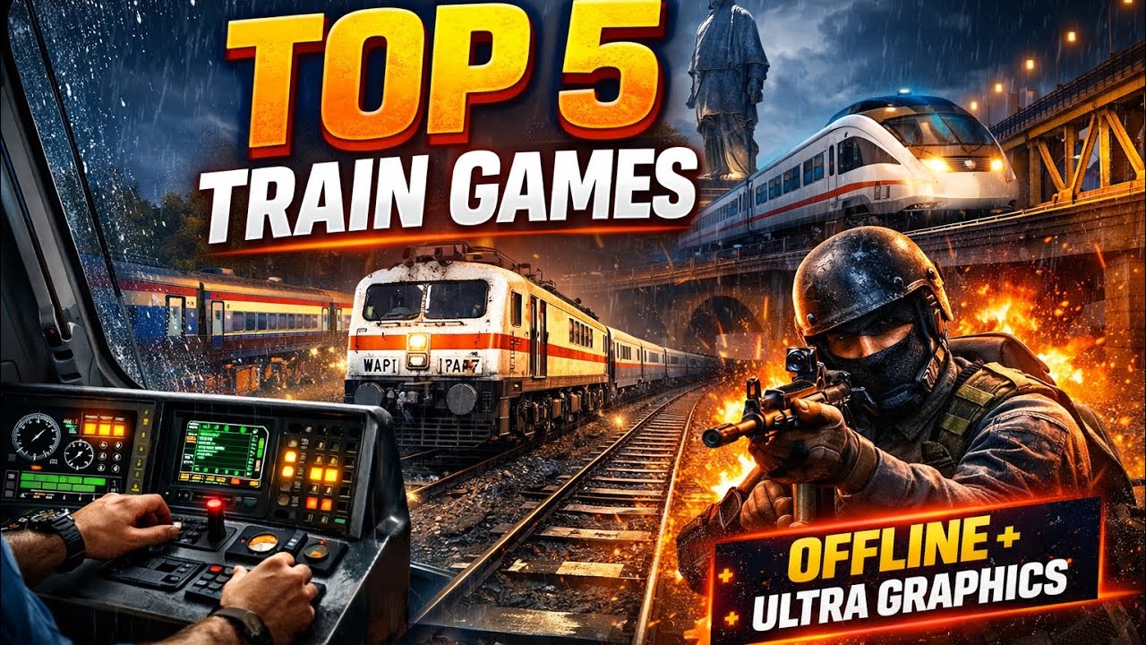 Top 5 REAL Indian Train Games 🔥 (Ultra Graphics + Offline) | Best Train Simulator 2025