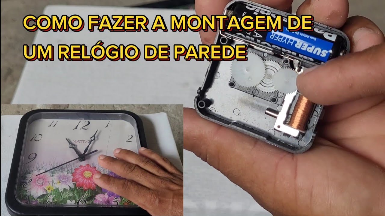 Como fazer a montagem de um relógio de parede | Luiz pedreiro
