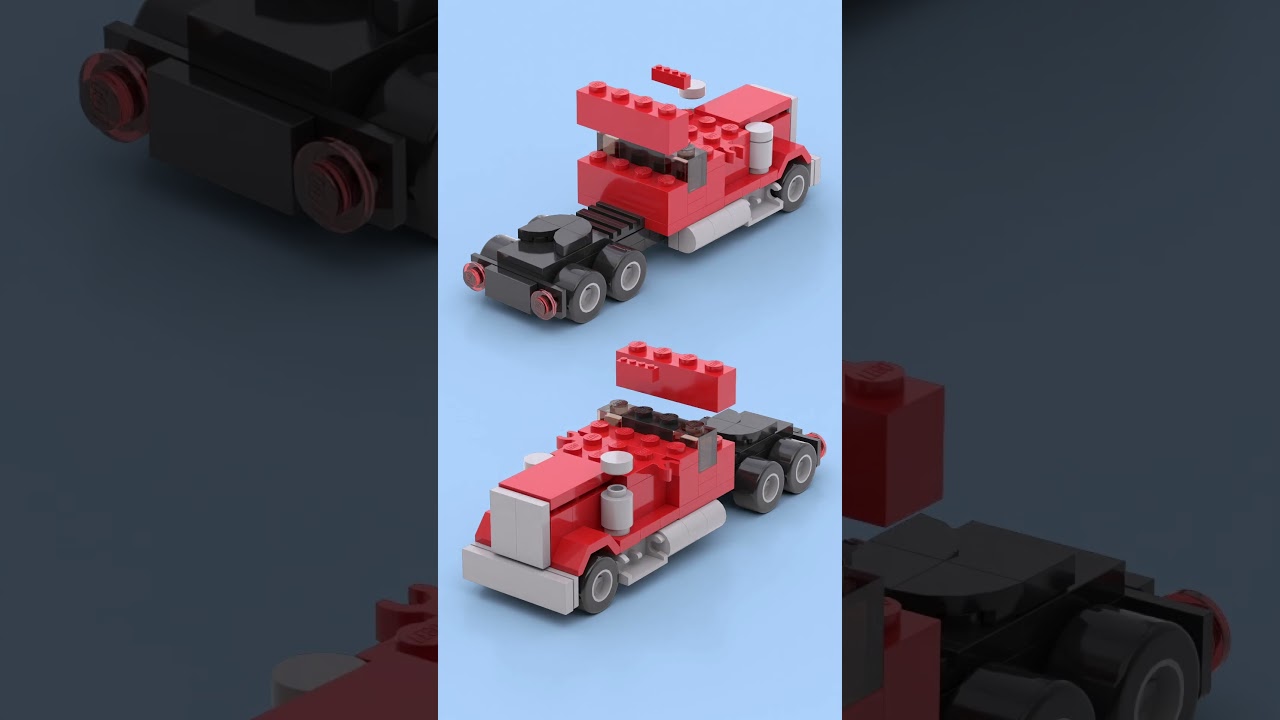 LEGO Micro Long Haul Truck 🚚✨ Mini Rig with Max Power! 🧱🔥  #legoshorts #legomoc #legoanimation