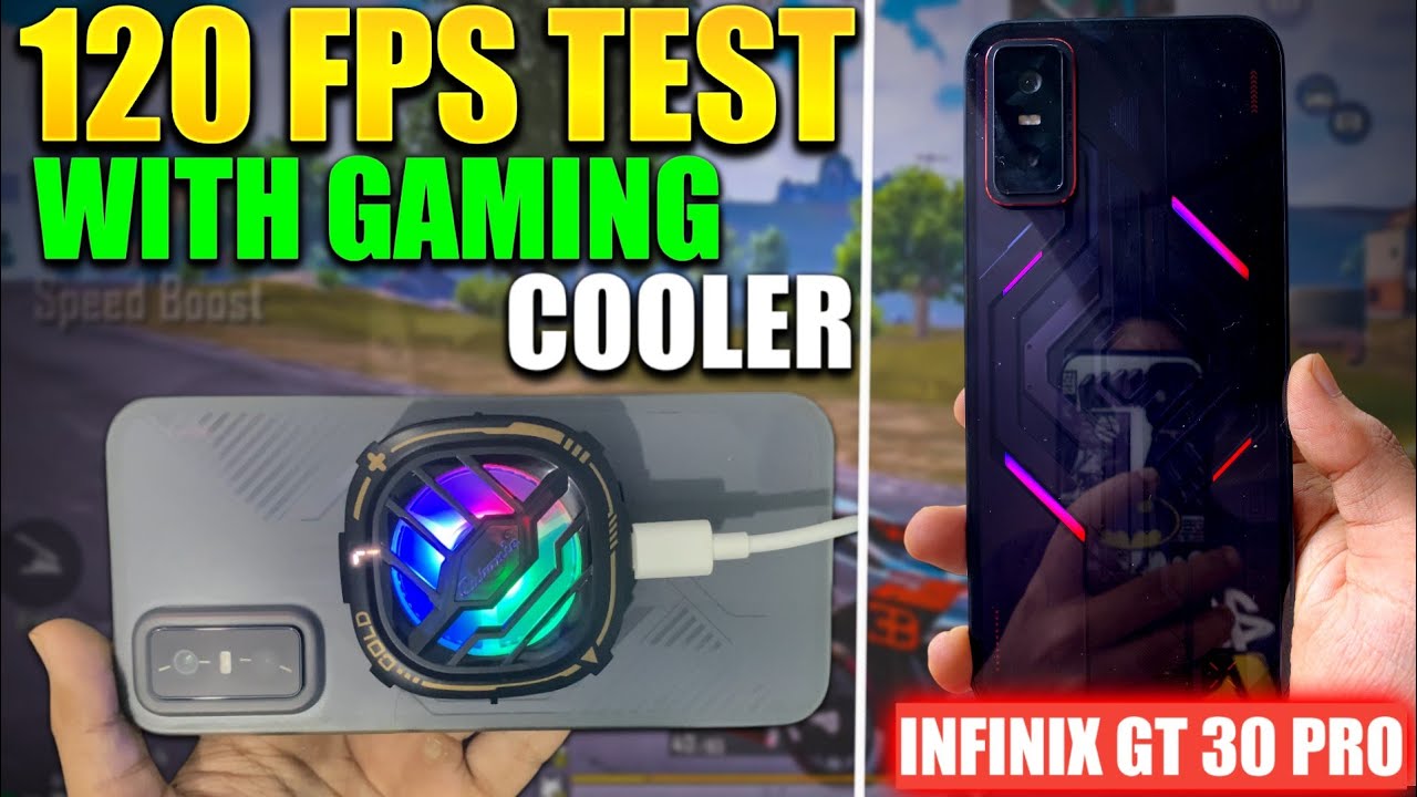 INFINIX GT 30 PRO Bgmi 120 Fps Test With Gaming Cooler 🥶 Stable 120 Fps 😱