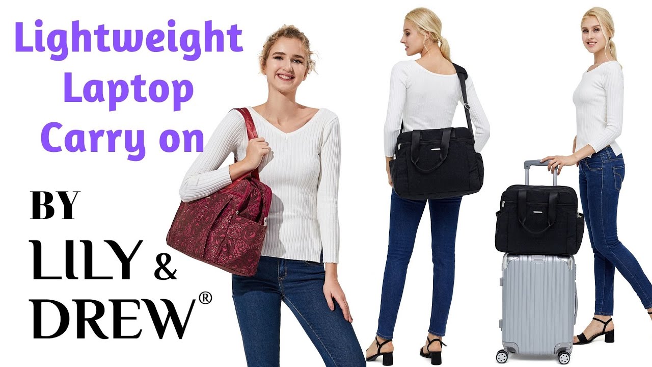 Lily & Drew Lightweight Travel Tote Crossbody Weekender Carry On 15.6" Laptop Bag for Women
