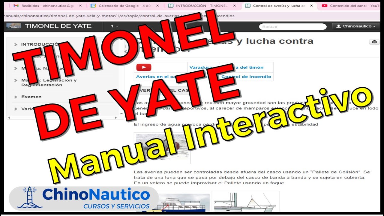Timonel de Yate Manual Interactivo - Curso de Timonel de yate - Aprende a navegar - Navegar