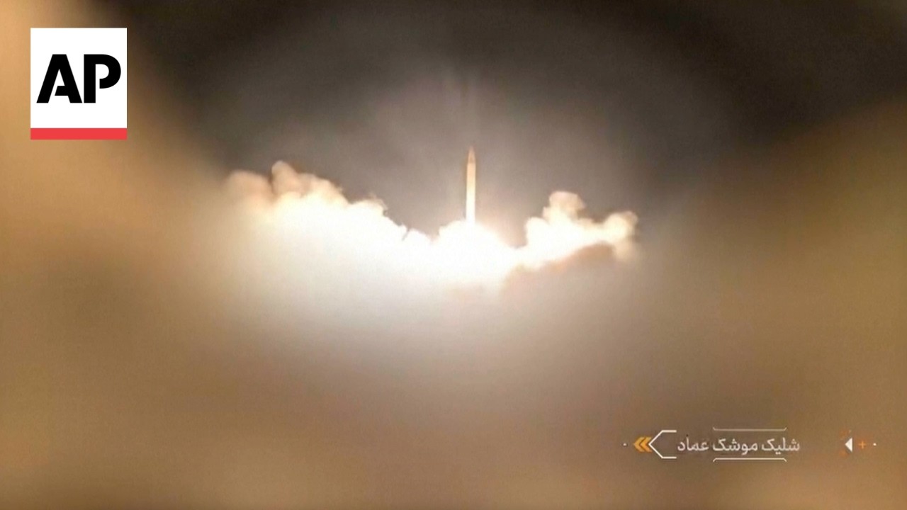 Iran state TV shows missiles it claims were launched at US bases in Jordan