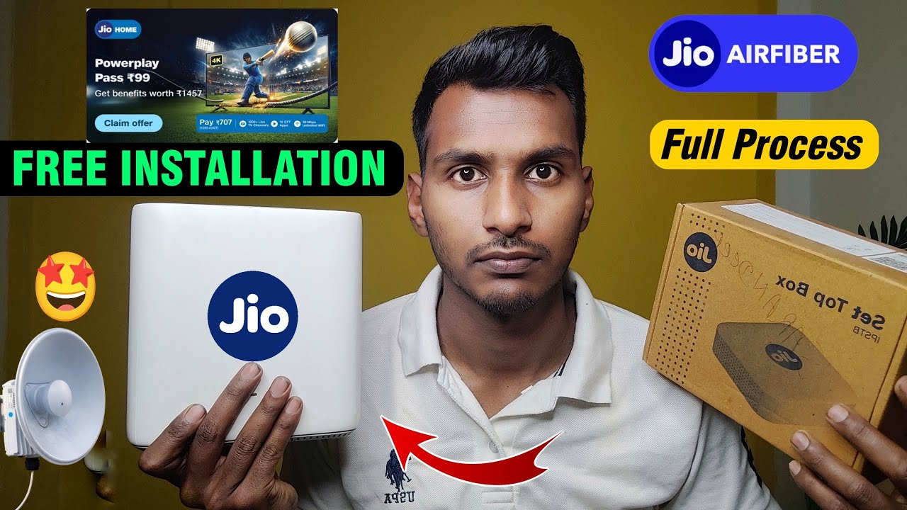 Jio AirFiber 🛜 - Installation FREE Cricket Offer 2026 | Step by step Booking & Installation JioHome