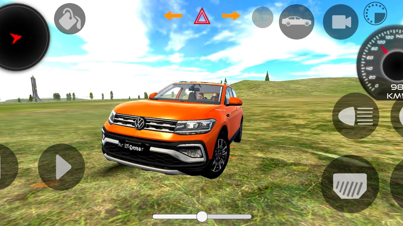 Orange rang ki Volkswagen cars 🚨 नारंगी रंग की फॉक्सवैगन 😈 vivo Android mobile game 🎯 Indian cars 