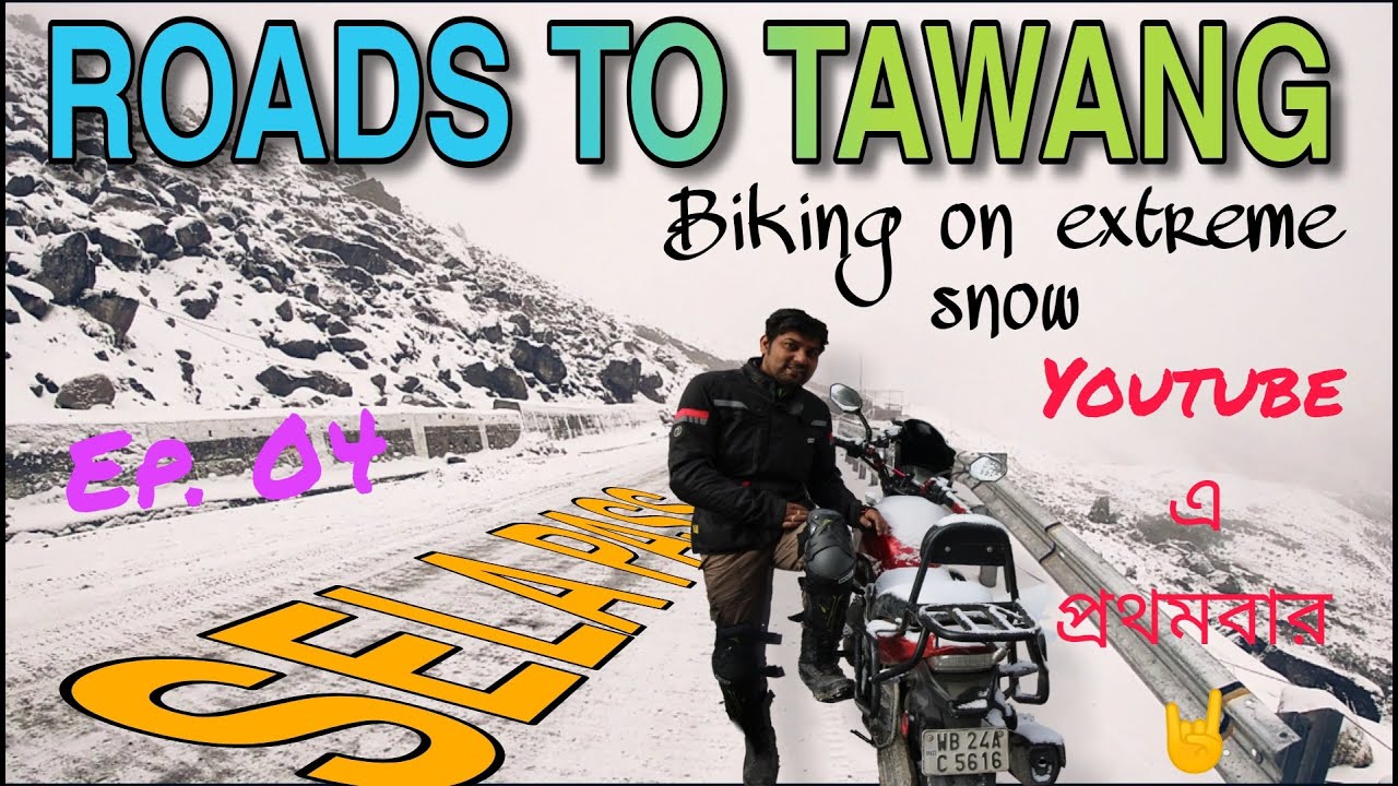 150cc Bike at SELA PASS on -10° in November | Pass Crossing at EVENING! FOR 1ST TIME | Motovlog|
