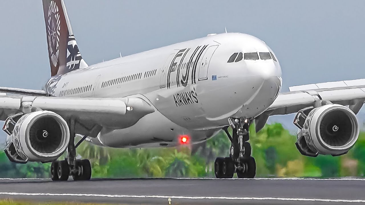 25 VERY CLOSE UP LANDINGS and TAKEOFFS | Nadi Airport Plane Spotting Fiji [NAN/NFFN]