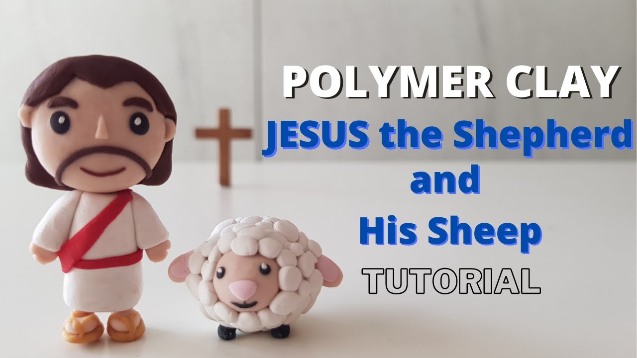 DIY Jesus and sheep with Polymer Clay
