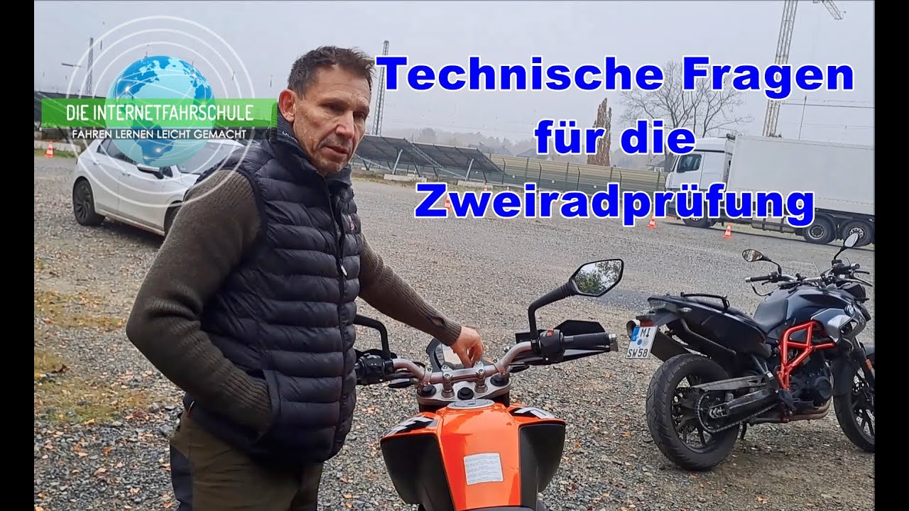 Technikfragen für die Zweiradprüfung / Motorradprüfung Fahrschule