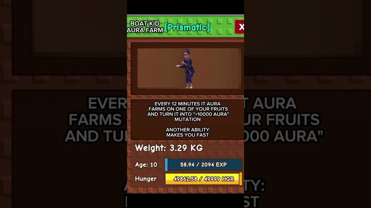 😱 NEW AURA FARMING PET IN GROW A GARDEN // #roblox  #memes #trending #shorts