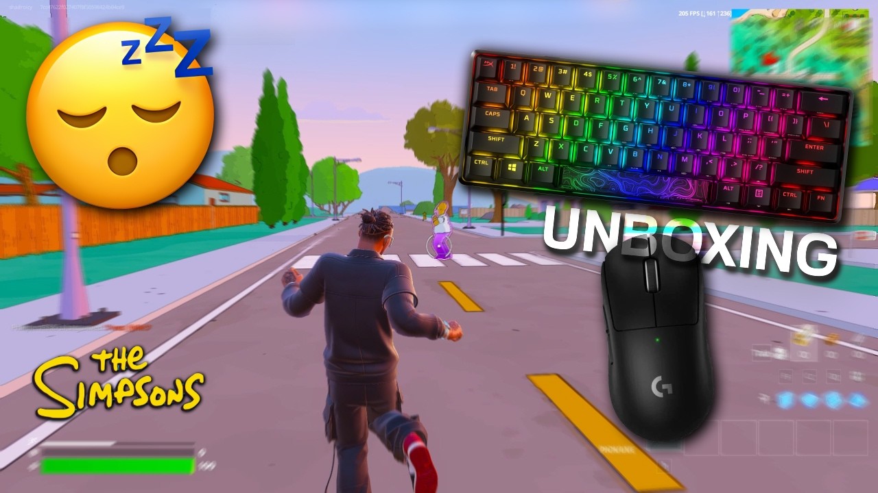 Unboxing the HyperX Alloy Origins 60 Keyboard + Fortnite Simpsons Ranked Gameplay ASMR 240 FPS 4K