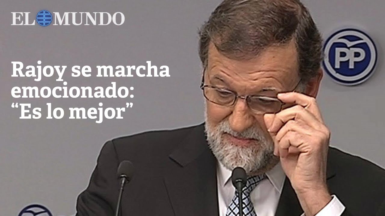 Rajoy se marcha emocionado: 