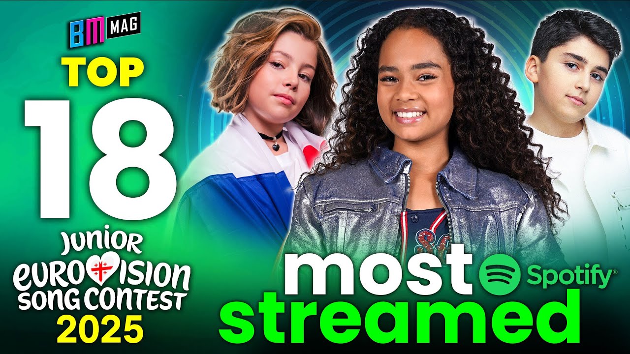 TOP 18 Most Streamed Songs - Ranked by Spotify Streams - Junior Eurovision Song Contest 2025
