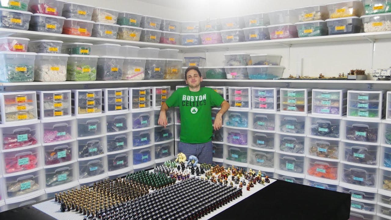 Inside Blaines World's 750,000+ Part Bricklink Store - Full Room Tour Video