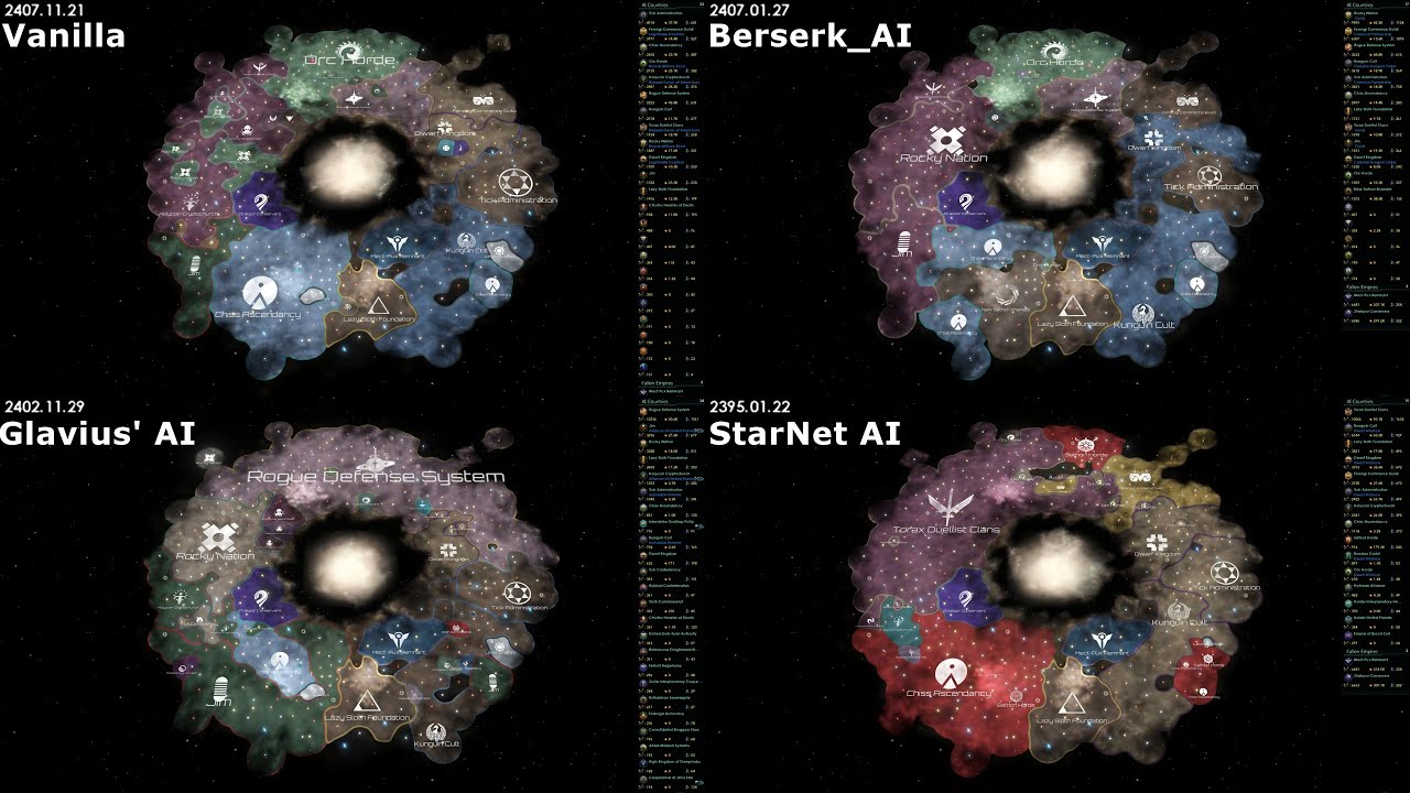 Stellaris: AI Comparison Timelapse [4k]