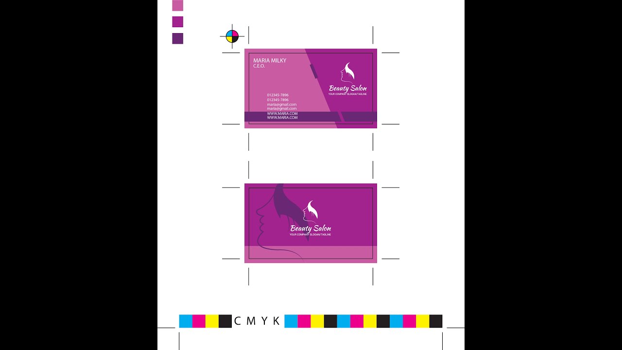 Business Card with Registration Mark || Beauty salon| Part-03|| NSDA Level -3|| Adobe illustrator ||