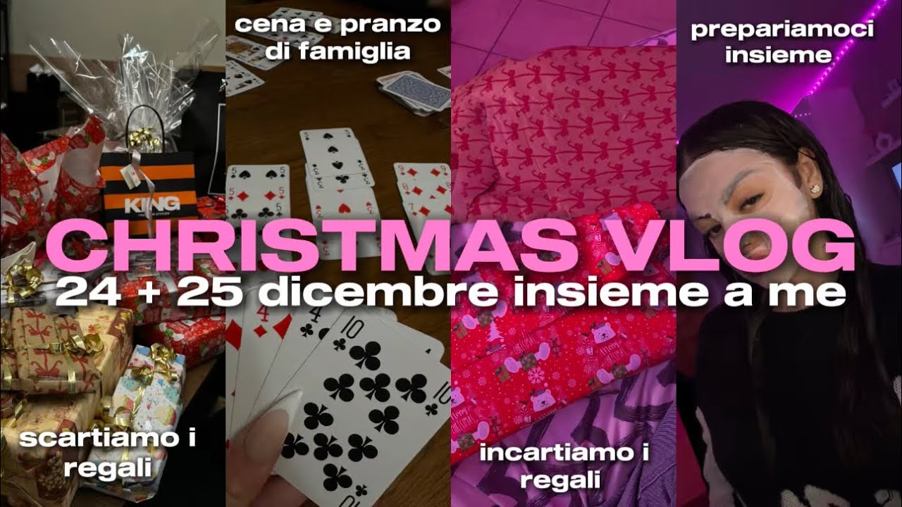 NATALE E VIGILIA *vlog*/incartiamo i regali,grwm,cena e pranzo di famiglia,scartiamo i regali